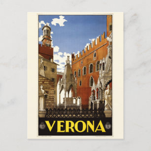 Carte postale vintage Vérone Italie