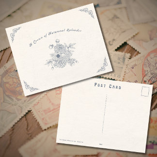 Carte Postale Vintage Victorian Era Autumn Postcard