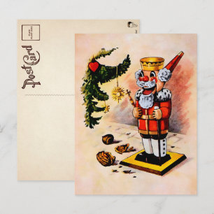 Carte Postale Vintage Victorian Père Noël Nutcracker