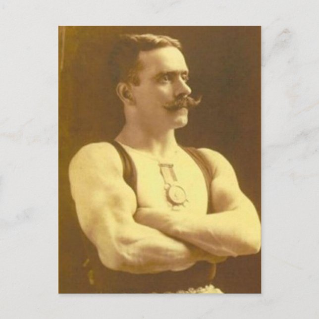 Carte Postale Vintage Victorian Side Show Strongman (Devant)