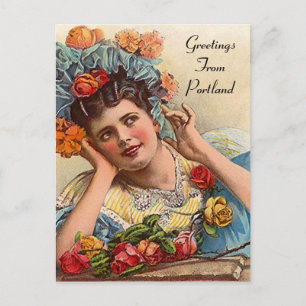 Carte Postale VINTAGE Victorien & Rose Portland OU POSTCARD