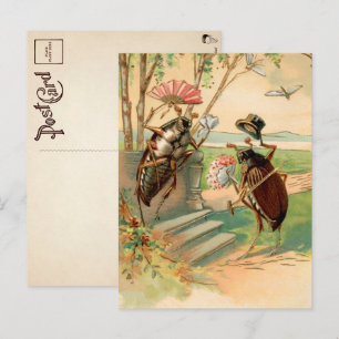 Carte postale vintage victorienne de bugs