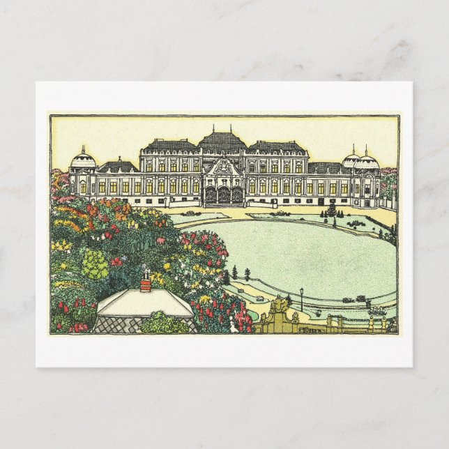 Carte postale vintage Vienna Belvedere (Devant)