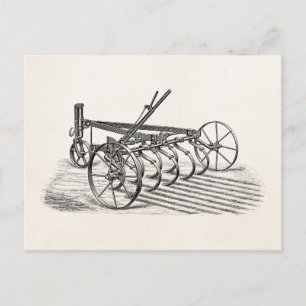 Carte Postale Vintage Vieux soufflants Équipement agricole