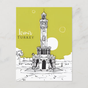 Carte Postale Vintage ville de voyage Izmir Turquie Ephesus Acro