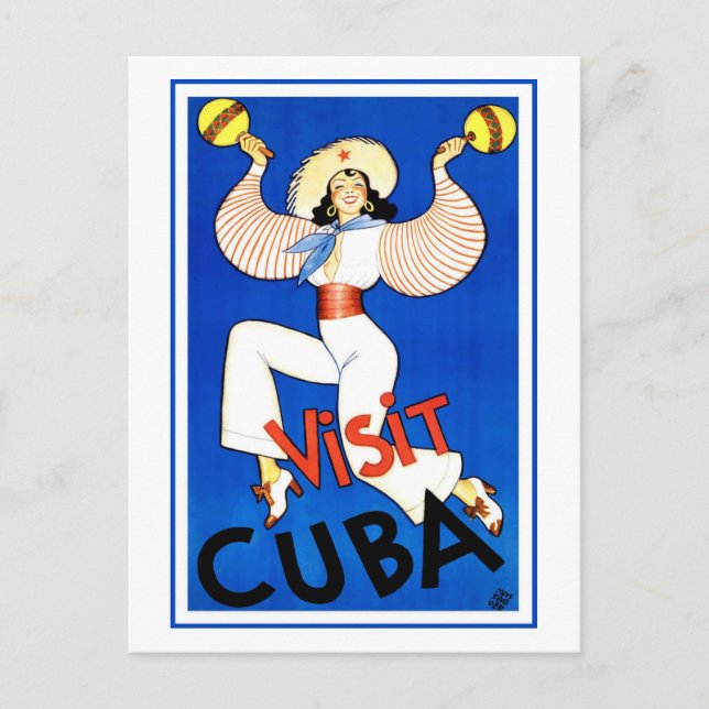 Carte Postale Vintage - Visiter Cuba (Devant)