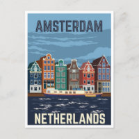 Vintage voyage amsterdam Holland Pays-Bas retro