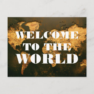 Carte Postale Vintage voyage Baby shower à thème Invitation