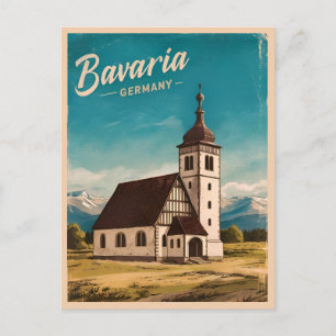 Carte Postale Vintage voyage Bavière Allemagne Rétro Pittoresque
