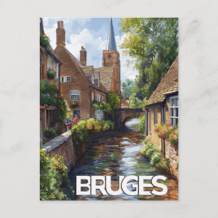 Carte Postale Vintage voyage Bruges