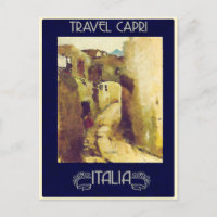 Carte postale Vintage voyage Capri, Italie