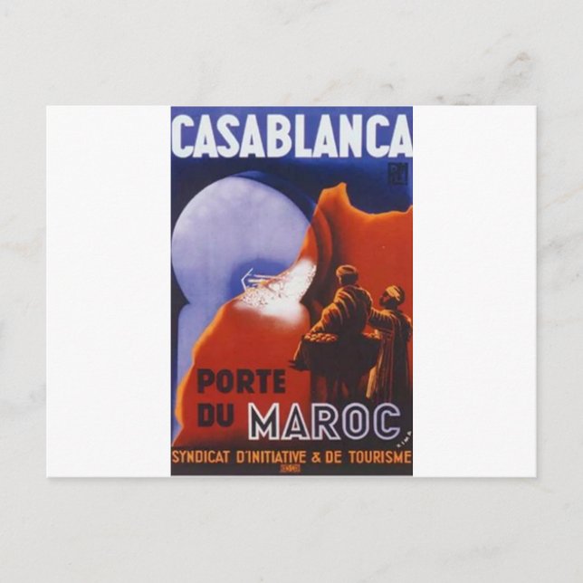 Carte Postale Vintage voyage Casablanca (Devant)