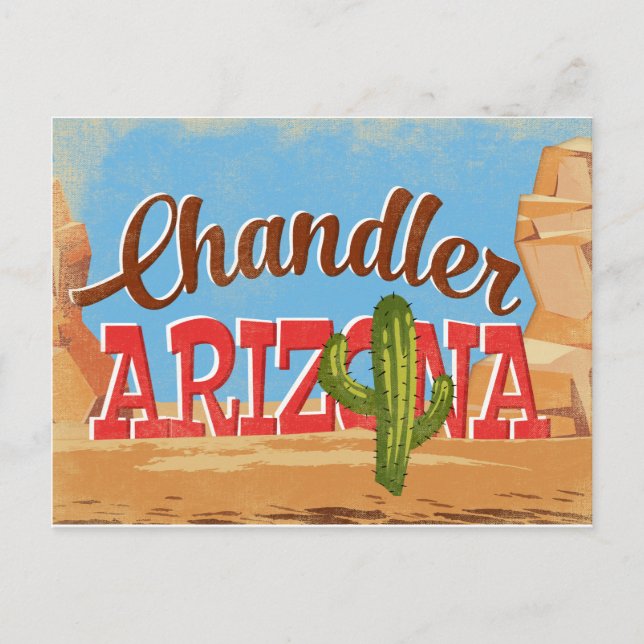 Carte Postale Vintage voyage Chandler Arizona (Devant)