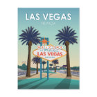Vintage voyage d'Affiches de bienvenue Las Vegas
