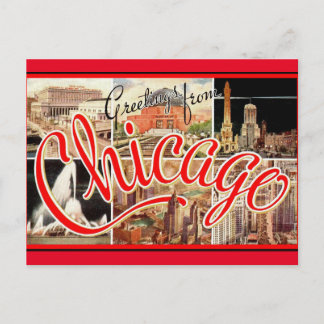 Carte postale Vintage voyage de Chicago