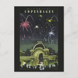 Carte postale Vintage voyage de Copenhague