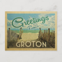 Vintage voyage de Groton Connecticut Beach