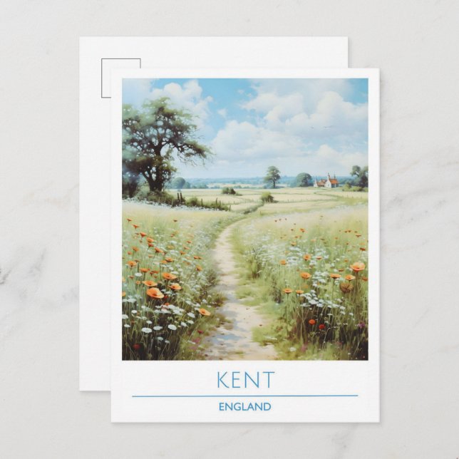 Carte Postale Vintage voyage de Kent Angleterre (Devant / Derrière)