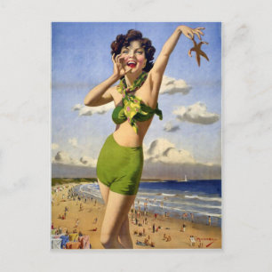 Carte postale Vintage voyage de la côte anglaise
