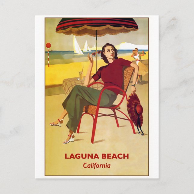 Carte postale Vintage voyage de la plage de Laguna (Devant)