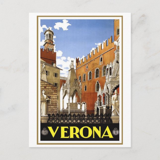 Carte Postale Vintage voyage de Vérone (Devant)