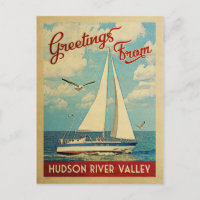 Vintage voyage de voilier de la vallée de la Hudso