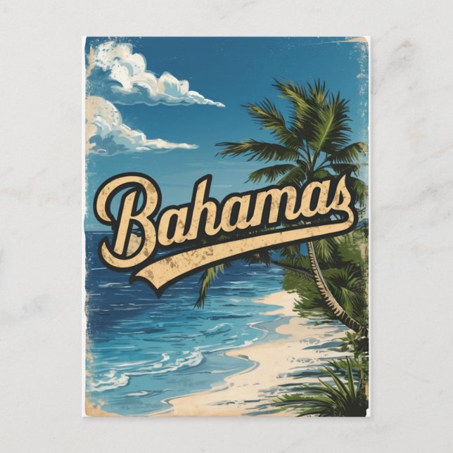 Carte Postale Vintage voyage des Bahamas (Devant)