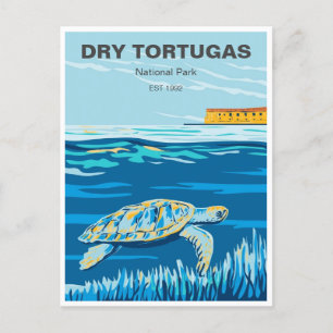 Carte Postale Vintage voyage Dry Tortugas National Park Floride