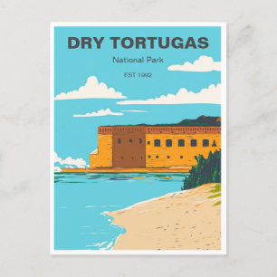 Carte Postale Vintage voyage Dry Tortugas National Park Floride
