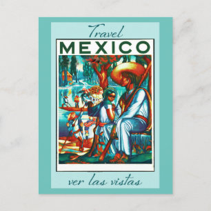 Carte postale Vintage voyage du Mexique