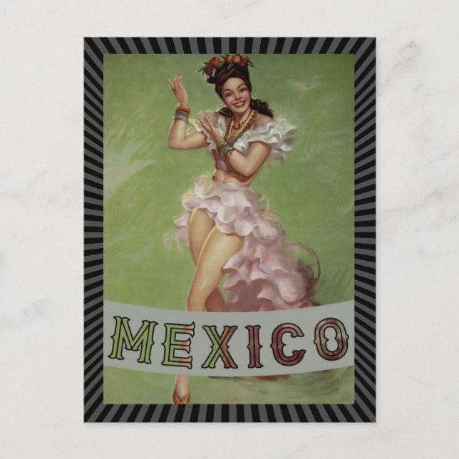 Carte postale Vintage voyage du Mexique (Devant)