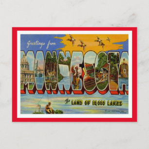 Carte Postale Vintage voyage du Minnesota