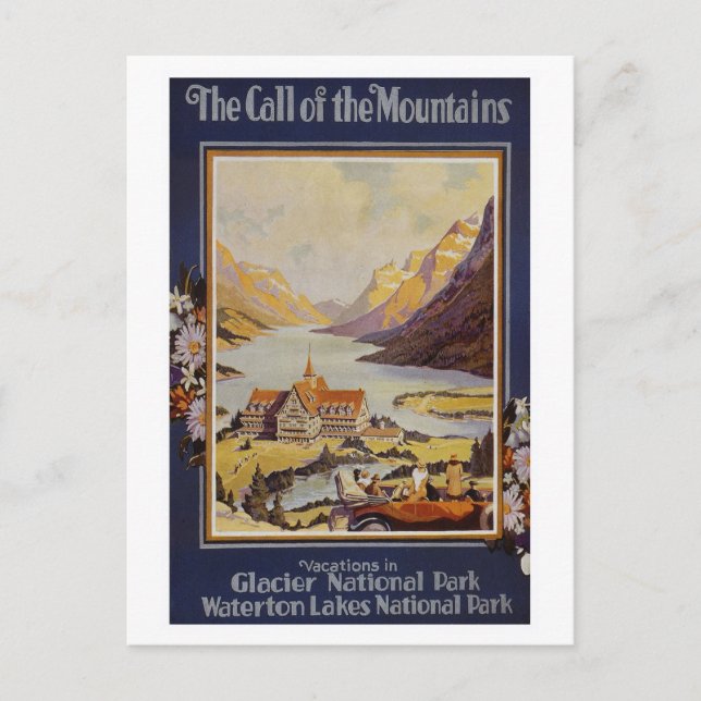 Carte Postale Vintage voyage du parc national du Glacier (Devant)