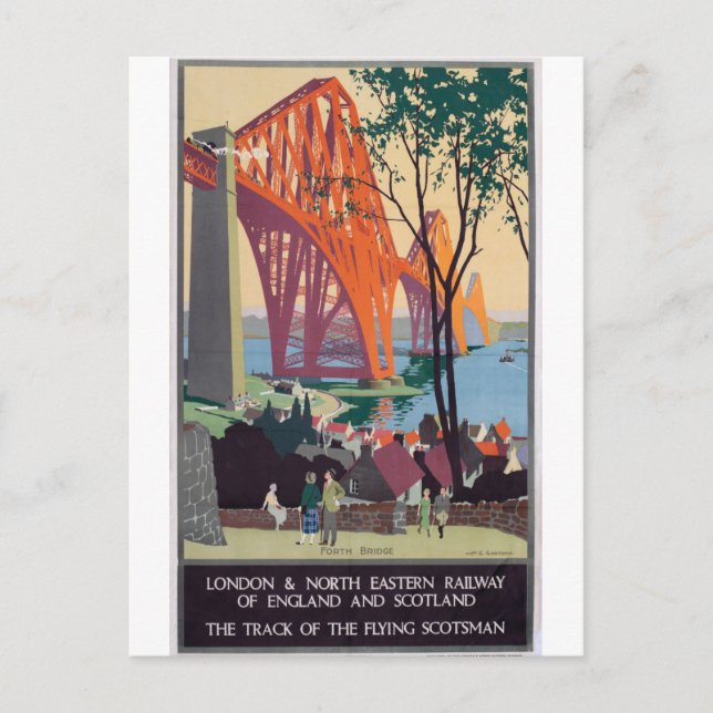 Carte postale Vintage voyage écossais (Devant)