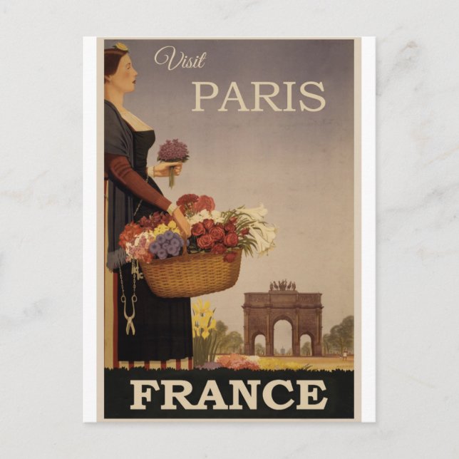 Carte postale Vintage voyage France Paris (Devant)