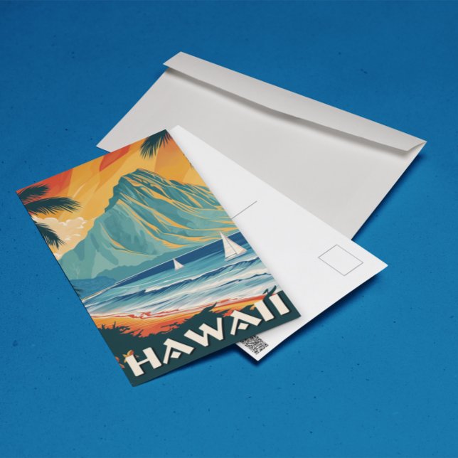 Carte Postale Vintage voyage Hawaï (Créateur téléchargé)