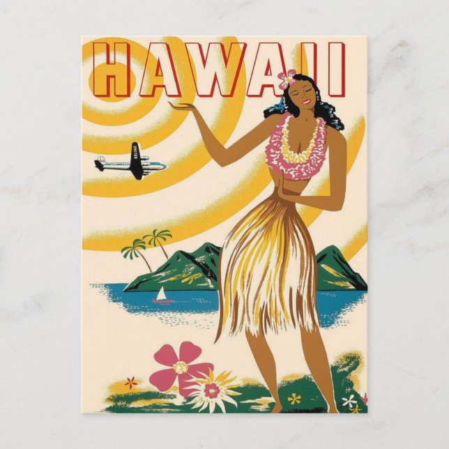 Carte postale Vintage voyage Hawaii (Devant)