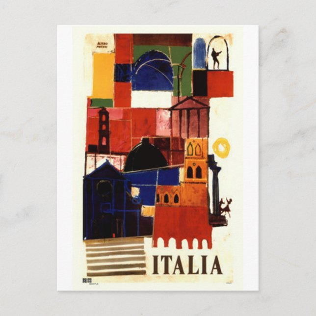 Carte Postale Vintage Voyage Italie - (Devant)
