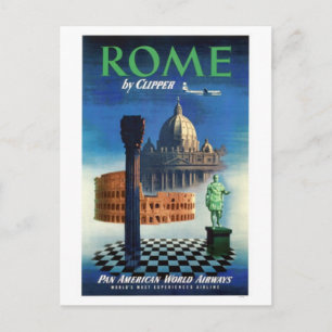 Carte Postale Vintage Voyage Italie, Rome -