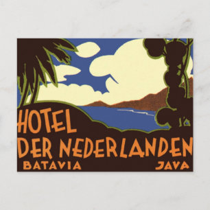Carte Postale Vintage voyage Jakarta Indonésie Hotel Nederlanden