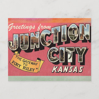 Carte postale Vintage voyage Junction City Kansas