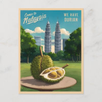 Vintage voyage Kuala Lumpur Malaisie Durian Humour