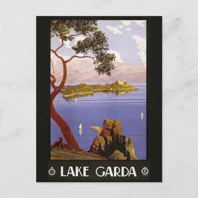 Carte postale Vintage voyage Lake Garda, Italie (Devant)