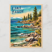 Vintage voyage Lake Tahoe California Style Rétro