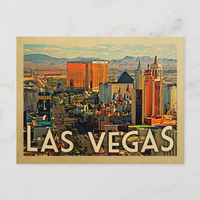 Carte postale Vintage voyage Las Vegas (Devant)
