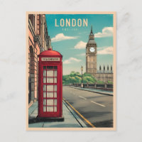 Vintage voyage Londres Big Ben England Retro Pitto