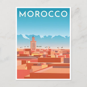 Carte Postale Vintage voyage Maroc maroc tourisme marrakech