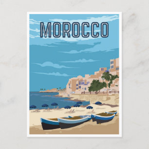 Carte Postale Vintage voyage Maroc maroc tourisme marrakech