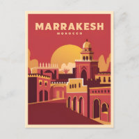 Vintage voyage Marrakech Maroc Rétro Pittoresque