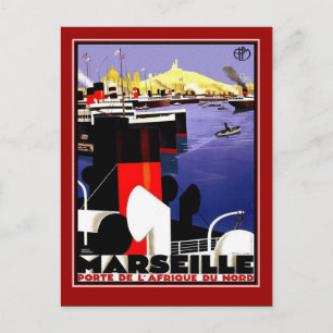 Carte postale vintage voyage Marseille